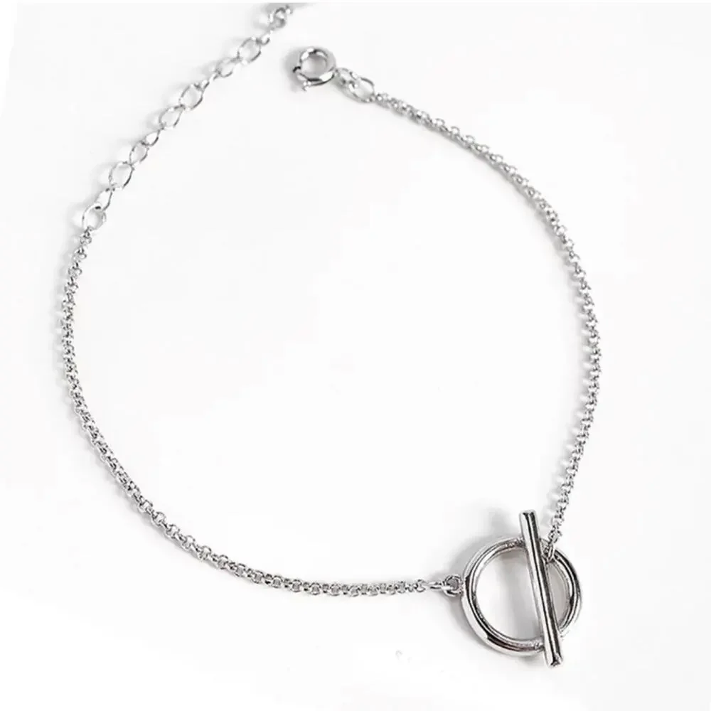 NEW sterling silver chain link bracelet jewelry gift B21